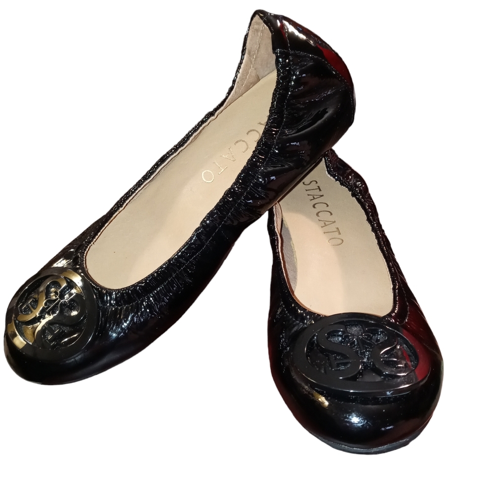 Staccato Black Patent Leather Flats size 230 US size 6.5 Women's    3